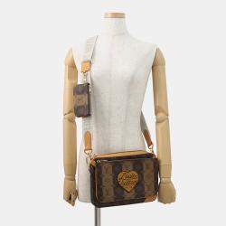 Pre Owned حقيبة لوي فويتون تريو مسنجر بني مونوغرام شريط "لو" مربع