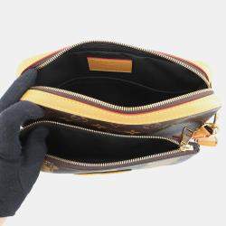 Pre Owned حقيبة لوي فويتون تريو مسنجر بني مونوغرام شريط "لو" مربع