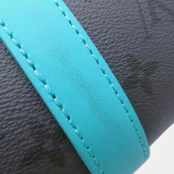 Pre Owned حقيبة لويس فيتون كييبول باندولير فيروزي/نوير مونوجرام إكليبس ريفيرس حجم خمسة وعشرون