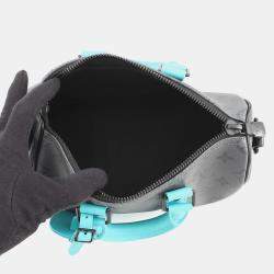 Pre Owned حقيبة لويس فيتون كييبول باندولير فيروزي/نوير مونوجرام إكليبس ريفيرس حجم خمسة وعشرون