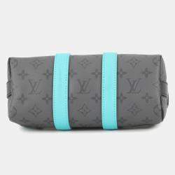 Pre Owned حقيبة لويس فيتون كييبول باندولير فيروزي/نوير مونوجرام إكليبس ريفيرس حجم خمسة وعشرون