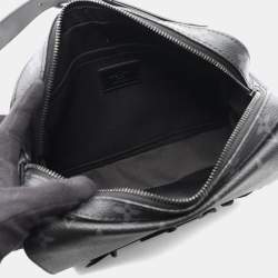 Pre Owned حقيبة كتف لوي فيتون ستيمر ميسنجر قماش مطلي وجلد مونوغرام إكليبس رمادي