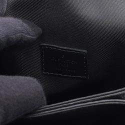 Pre Owned حقيبة كتف محفظة قابلة للارتداء عامودية قفل لويس فيتون مونوغرام إكليبس قماش مطلي وجلد أسود