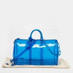 Pre Owned حقيبة لوي فيتون كيبال باندوليير 50 زرقاء شفافة بي في سي مونوجرامي