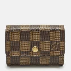 Pre Owned Louis Vuitton Damier Ebene Porte Monnaie Plat Purse