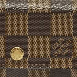 Pre Owned Louis Vuitton Damier Ebene Porte Monnaie Plat Purse