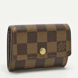 Pre Owned Louis Vuitton Damier Ebene Porte Monnaie Plat Purse