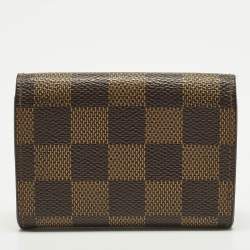 Pre Owned Louis Vuitton Damier Ebene Porte Monnaie Plat Purse