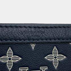 Pre Owned Louis Vuitton Gaston Wearable Wallet Navy Monogram Shadow