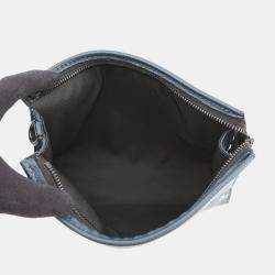 Pre Owned Louis Vuitton Gaston Wearable Wallet Navy Monogram Shadow