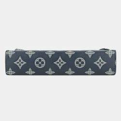 Pre Owned Louis Vuitton Gaston Wearable Wallet Navy Monogram Shadow