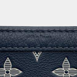 Pre Owned Louis Vuitton Gaston Wearable Wallet Navy Monogram Shadow