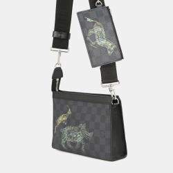 Pre Owned Louis Vuitton Gaston Wearable Wallet Noir Damier Graphite