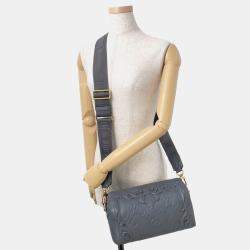 Pre Owned Louis Vuitton City Keepall Dark Shadow Gray Monogram Calf Leather