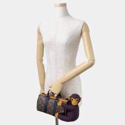 Pre Owned Louis Vuitton Lv Friend Monkey Keepall Brown Monogram Size XS