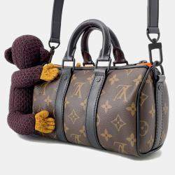 Pre Owned Louis Vuitton Lv Friend Monkey Keepall Brown Monogram Size XS