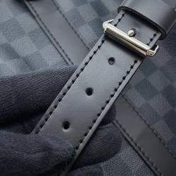 Pre Owned Louis Vuitton Keepall Bandouliere Noir Damier Graphite Size 55