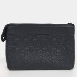 مملوكة مسبقًا حقيبة بوشيت فواياج سوفليه جلد أسود لوي فيتون شادو