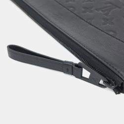 مملوكة مسبقًا حقيبة بوشيت فواياج سوفليه جلد أسود لوي فيتون شادو