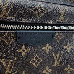 Pre Owned Louis Vuitton Black, Brown Coated Canvas Makassar Josh Backpack