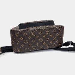 Pre Owned Louis Vuitton Black, Brown Coated Canvas Makassar Josh Backpack