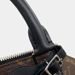 Pre Owned Louis Vuitton Keepall Bandouliere Bordeaux/Noir Monogram Macassar Canvas Size 55