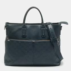 Pre Owned Louis Vuitton 7 Days a Week Blue Damier Inifini Leather Bag