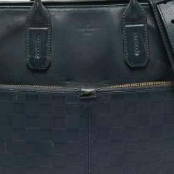 Pre Owned Louis Vuitton 7 Days a Week Blue Damier Inifini Leather Bag