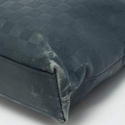 Pre Owned Louis Vuitton 7 Days a Week Blue Damier Inifini Leather Bag