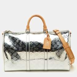 Pre Owned Louis Vuitton Keepall Bandoulière 50 Miroir Monogram Canvas Travel Bag