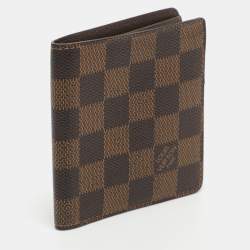 Pre Owned Louis Vuitton Damier Ebene Canvas Bifold