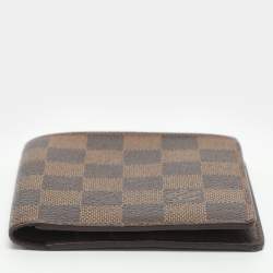 Pre Owned Louis Vuitton Damier Ebene Canvas Bifold