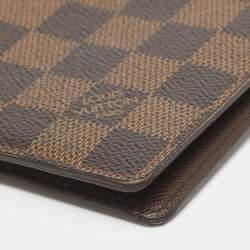 Pre Owned Louis Vuitton Damier Ebene Canvas Bifold