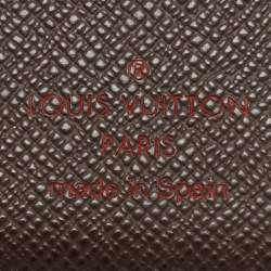 Pre Owned Louis Vuitton Damier Ebene Canvas Bifold