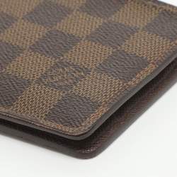 Pre Owned Louis Vuitton Multiple Damier Ebene Canvas Bifold Wallet