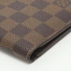 Pre Owned Louis Vuitton Multiple Damier Ebene Canvas Bifold Wallet