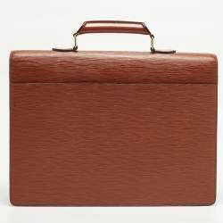 Pre Owned Louis Vuitton Serviette Conseiller Cipango Gold Epi Leather Briefcase Bag