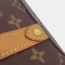 Pre Owned حقيبة ماسنجر لوي فيتون بنية قماش مغلف و جلد سوفت ترانك