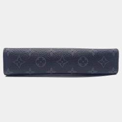 Pre Owned Louis Vuitton Black Coated Canvas and Leather Eclipse Gaston Wearable Wallet