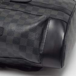 مملوكة مسبقًا Louis Vuitton Christopher MM Black Damier Graphite Canvas Backpack