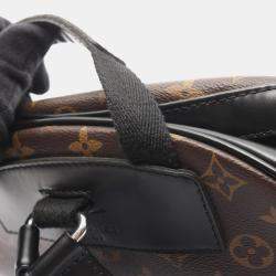 Pre Owned Louis Vuitton Josh Rucksack Coated Canvas And Leather Monogram Macassar Backpack Brown Black