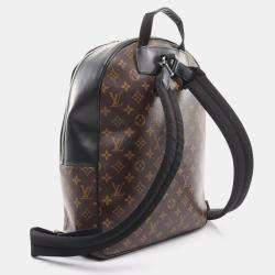 Pre Owned Louis Vuitton Josh Rucksack Coated Canvas And Leather Monogram Macassar Backpack Brown Black
