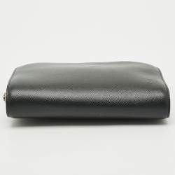 Pre Owned Louis Vuitton Baikal Black Taiga Leather Clutch