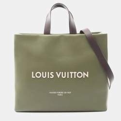 مملوكة مسبقًا حقيبة لويس فيتون شوبير توت إم جلد كاكي