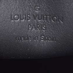 Pre Owned Louis Vuitton Black Monogram Shadow Leather Wash Bag