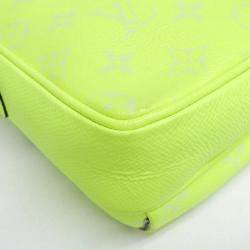 Pre Owned Louis Vuitton Taigarama Outdoor Messenger PM Yellow Taiga Leather Monogram Canvas Messenger Bag