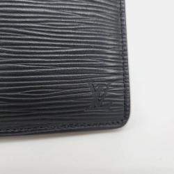 مملوكة مسبقًا Louis Vuitton Black Leather Epi Multiple Wallet