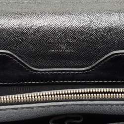 Pre Owned Louis Vuitton Robusto 1 Compartment Black Leather Briefcase