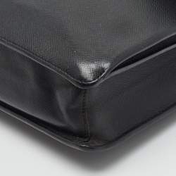 Pre Owned Louis Vuitton Robusto 1 Compartment Black Leather Briefcase