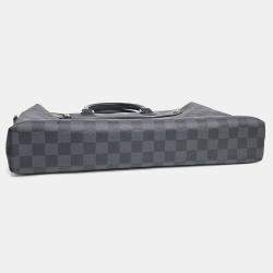 Pre Owned Louis Vuitton Black PVC Graphite Porte Document Jour N48260